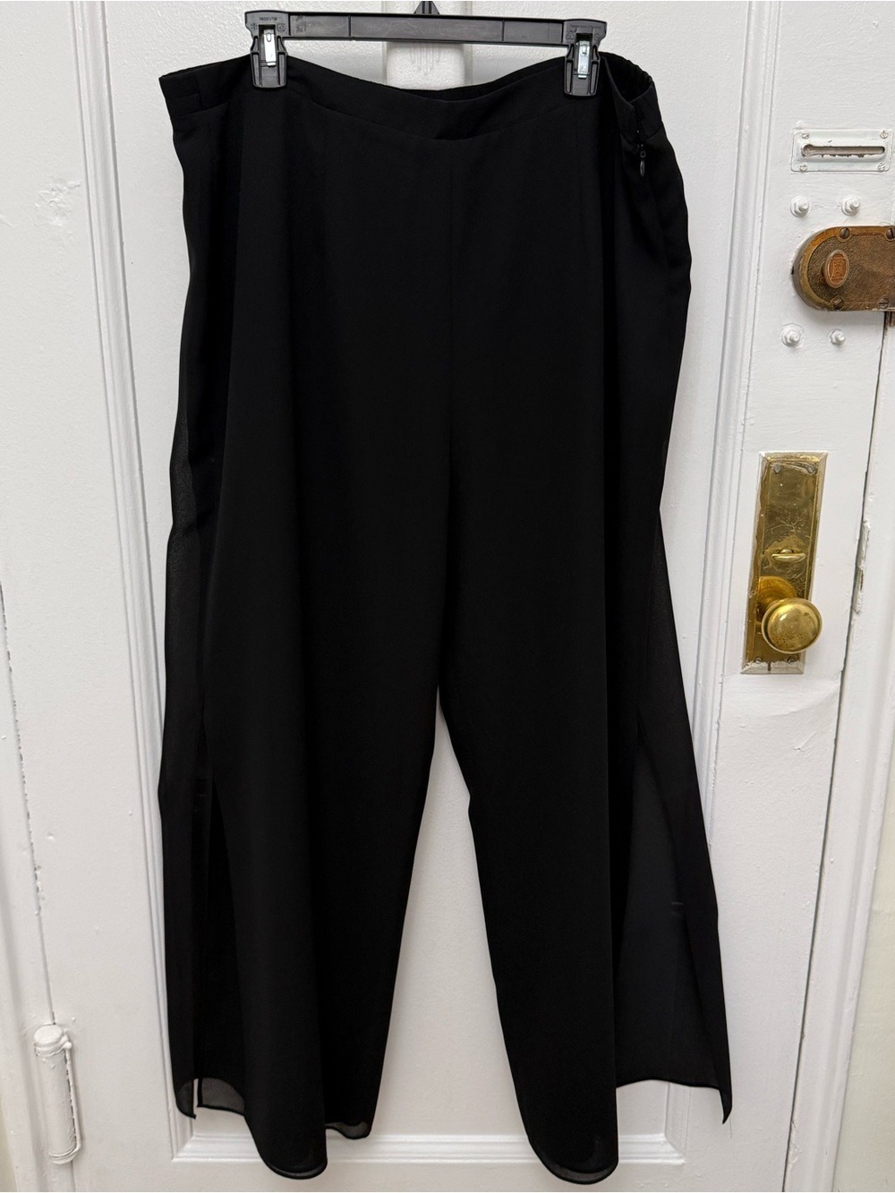 R&M Richards Black Wide-Leg Flowing Flowy Pants Size 18